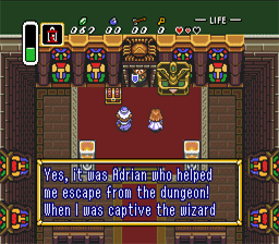 Link making his way out of the caves!